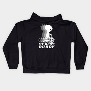 My Best Buddy, Funny Cycling Quote, Cyclist Gift Idea Kids Hoodie